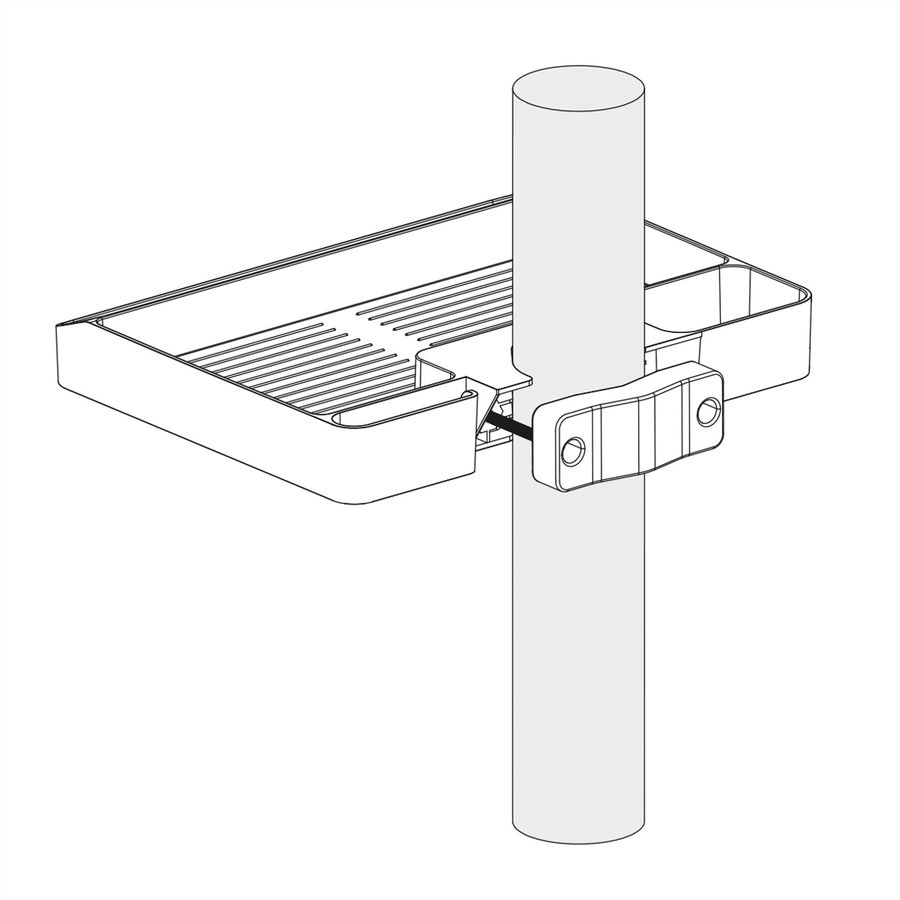 VALUE Ablagefach für Stangenmontage, bis 3 kg, 30-48 mm (1,2-1,9 Zoll)