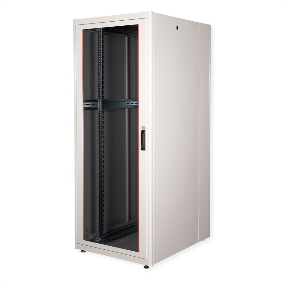 ROLINE 19-Zoll Netzwerkschrank Basic 42 HE, 800x1000 BxT Glastür grau