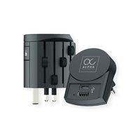 SKROSS Alpha avec chargeur USB Europe Adaptateur de voyage universel A/C, monde