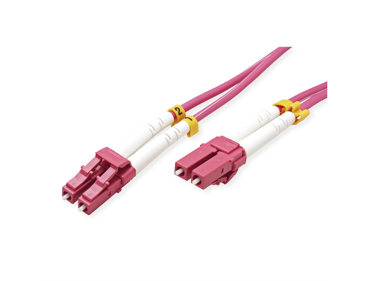 VALUE LWL-Kabel 50/125µm OM4, LC/LC, violett, 2 m