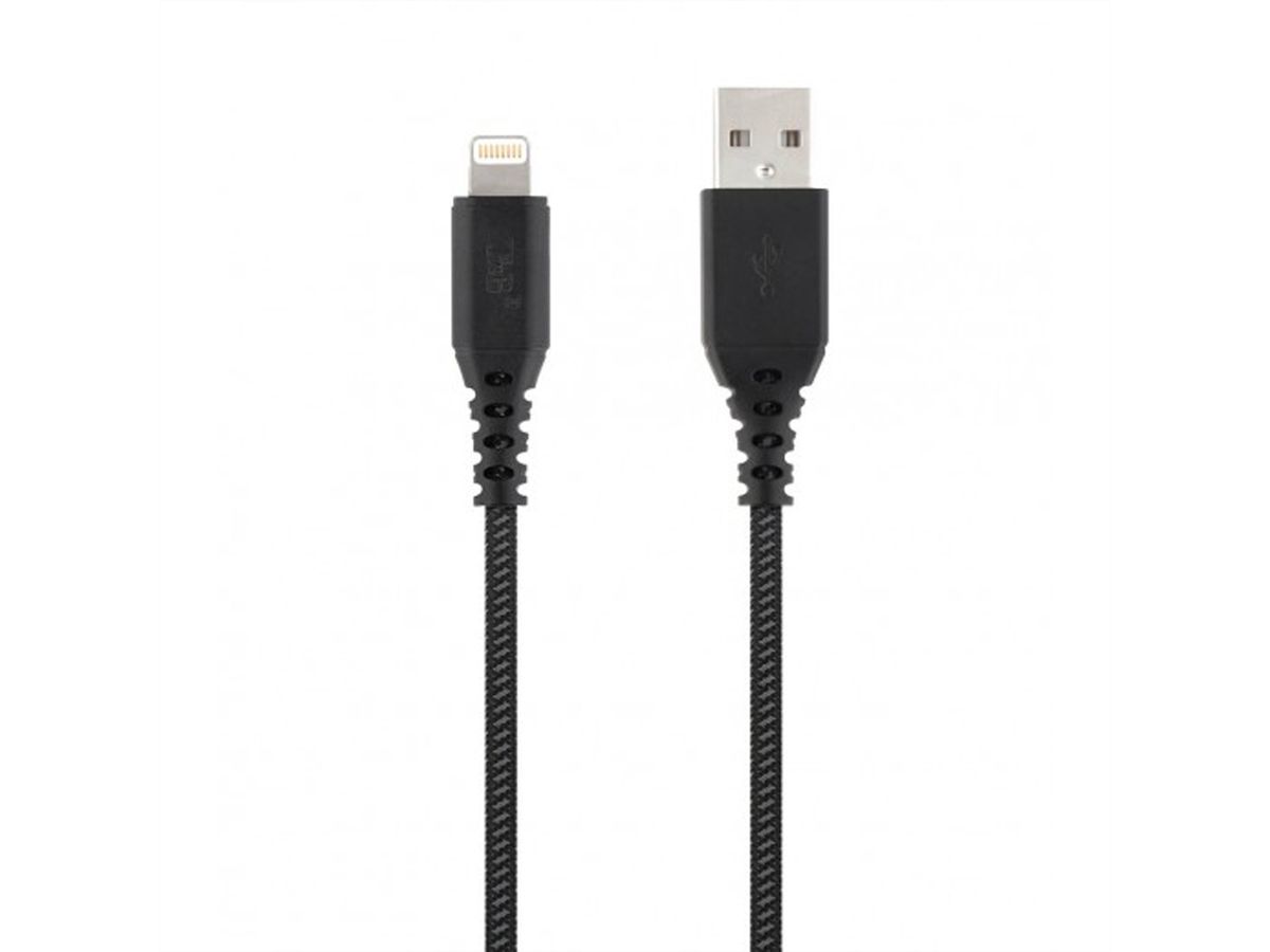 T'NB XW3M USB/Lightning Kabel, schwarz/grau, 3 Meter
