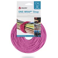 VELCRO® One Wrap® Strap 20mm x 330mm, 100 pièces, rose
