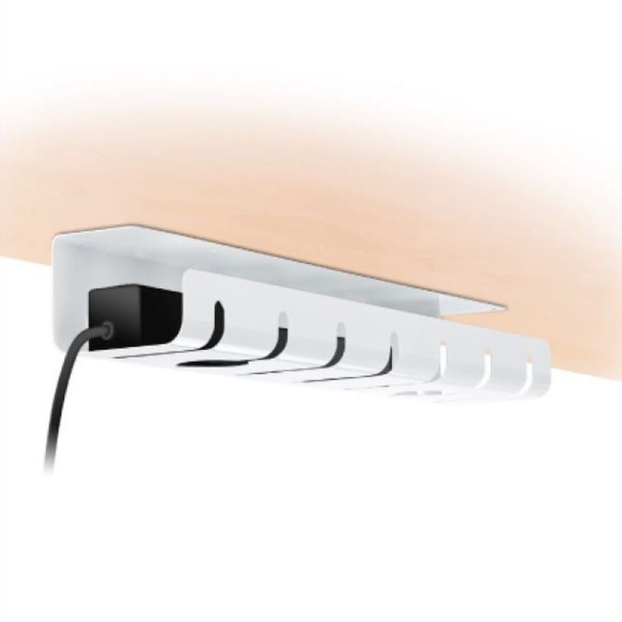 ROLINE Canal de câbles, montage sous le bureau (2 pièces), blanc