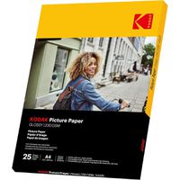 Kodak Fotopapier - 25 Blatt A4, 230g/qm, 21cm x 29.7cm, Hochlglanz