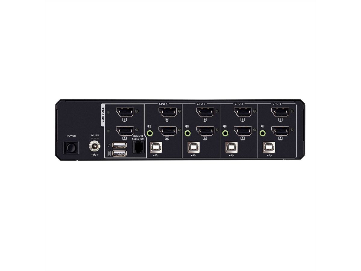 ATEN CS1144DPH4 4-Port USB 5K DP/HDMI, Dual Bildschirm Universal Secure KVM Switch