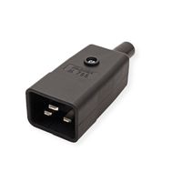 BACHMANN Kaltgerätestecker IEC320 C20 16A/250VAC, Schraubanschluß, schwarz