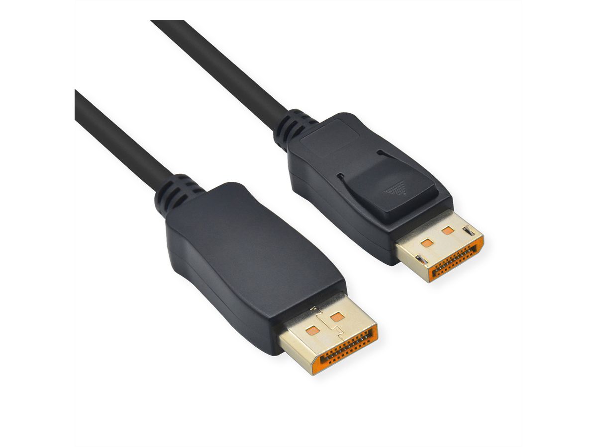 ROLINE DisplayPort Kabel, v2.1, 10K, DP ST - ST, schwarz, 1,5 m