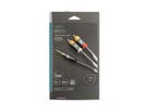Nedis Stereo-Audiokabel, 1x Klinken ST, 2x Cinch ST, grau, 2 m