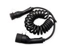 ROLINE Câble de recharge VE type2, 1-Phase, 250VAC (1P+N+E), 32 A, 7,4 kW, spirale (max. 3m)