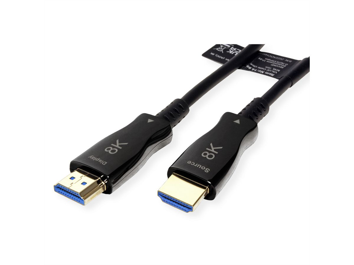 VALUE Câble Ultra HDMI actif optique 8K, 15 m