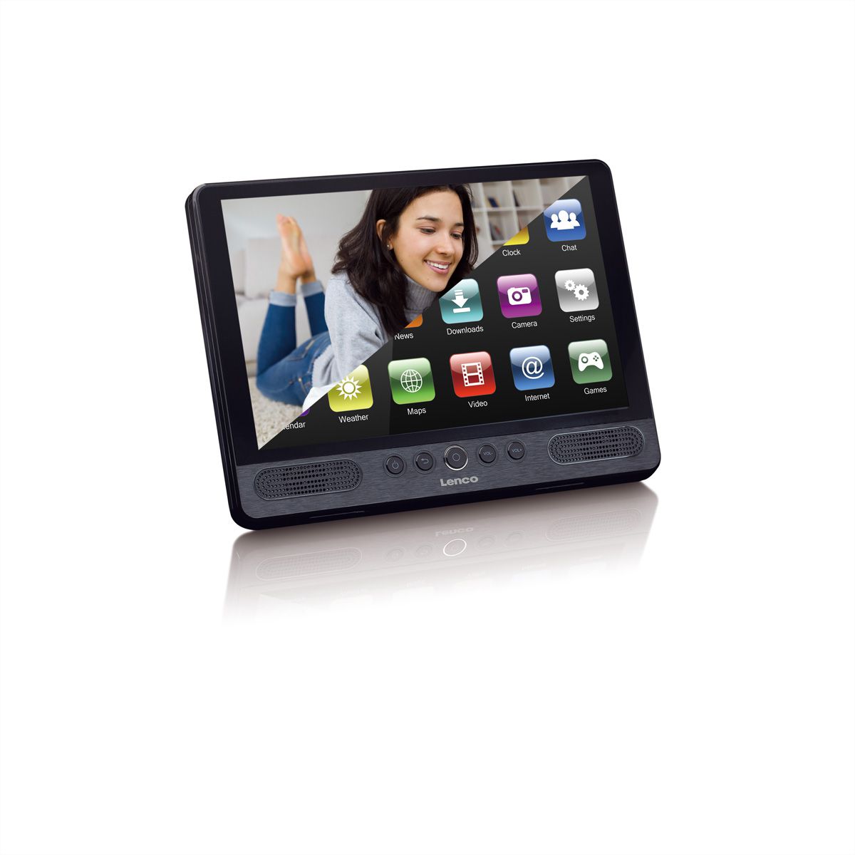 Lenco TDV-1001, portabler DVD-Player,10", Android 10.0