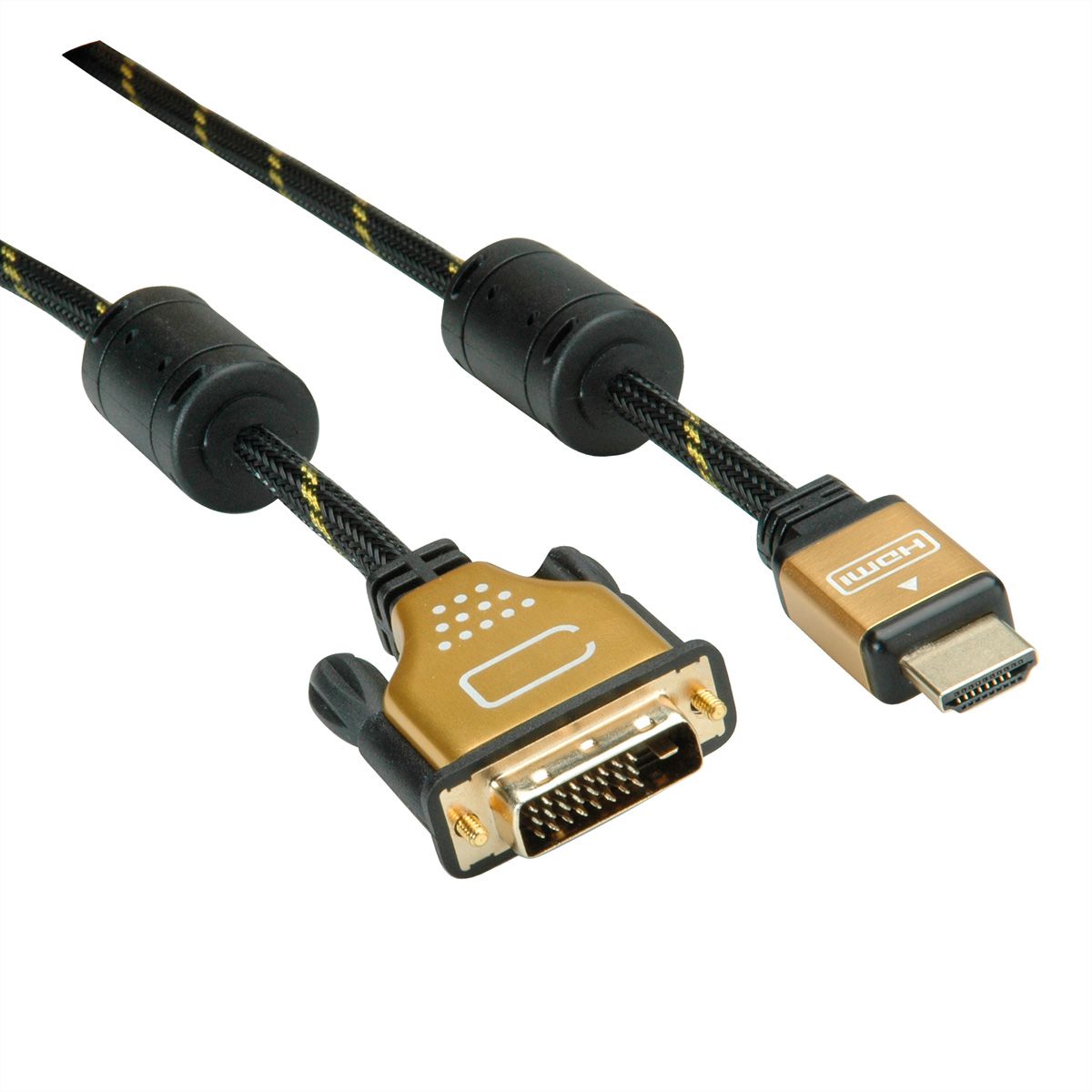 ROLINE GOLD Câble pour écran DVI (24+1) - HDMI, M/M, 2 m