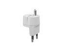 Adaptateur fixe D, prise de sécurité/CH, 3 pôles, T12, blanc, Bulk