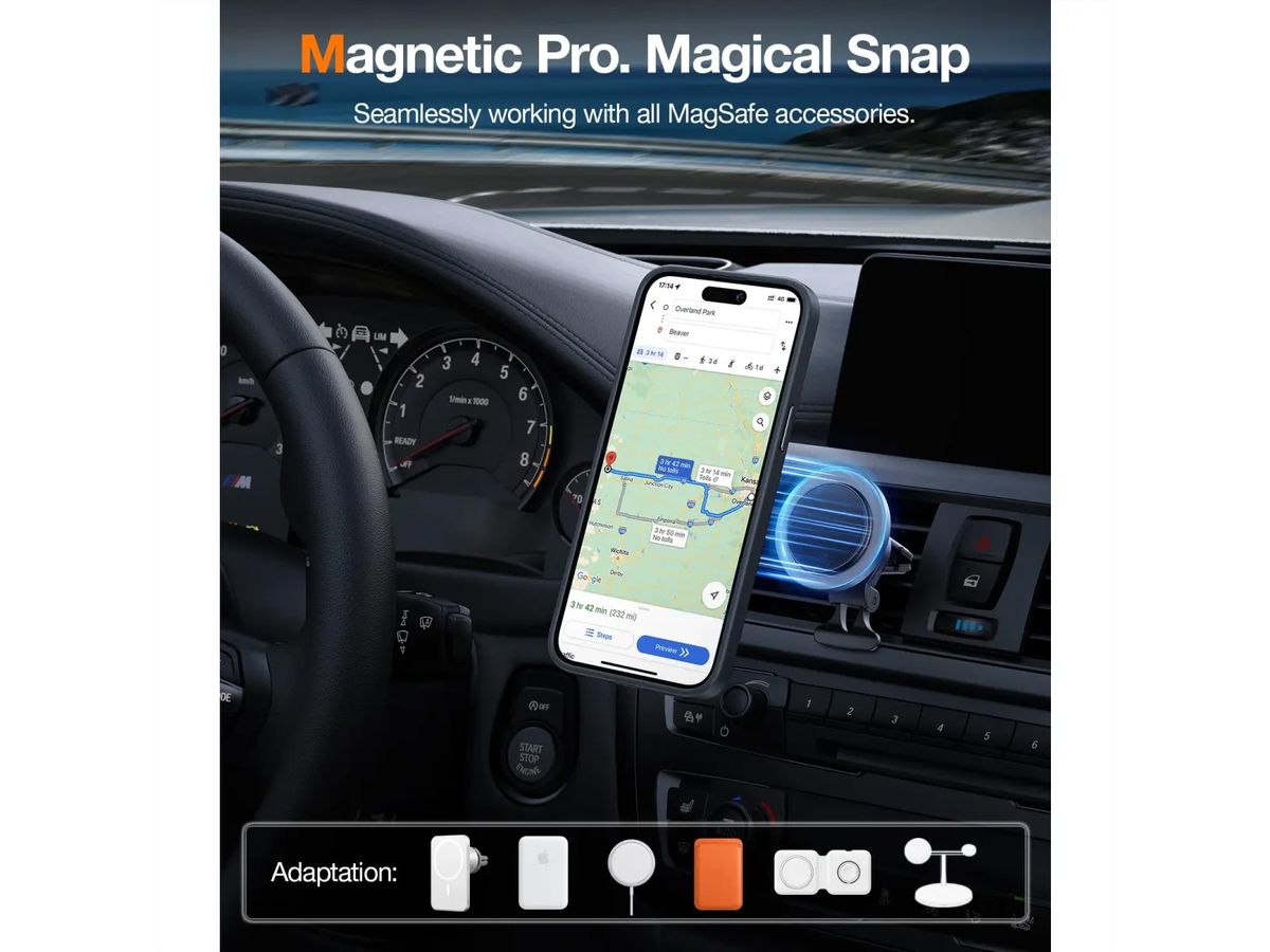 Torras UPRO Ostand Pro Schutzhülle, iPhone 14 Pro, MagSafe, schwarz