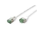 ROLINE RM Cordon DataCenter U/FTP Cat.6A (Classe EA), slim, blanc, 0,5 m