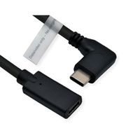 ROLINE Video-Verlängerungskabel (DP Alt Mode), USB Typ C-C, ST/BU, schwarz, 2 m