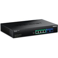 TRENDnet TPE-BG5062 Switch PoE++ 2,5G GaN à 6 ports, avec ports SFP+ 10G (240W)