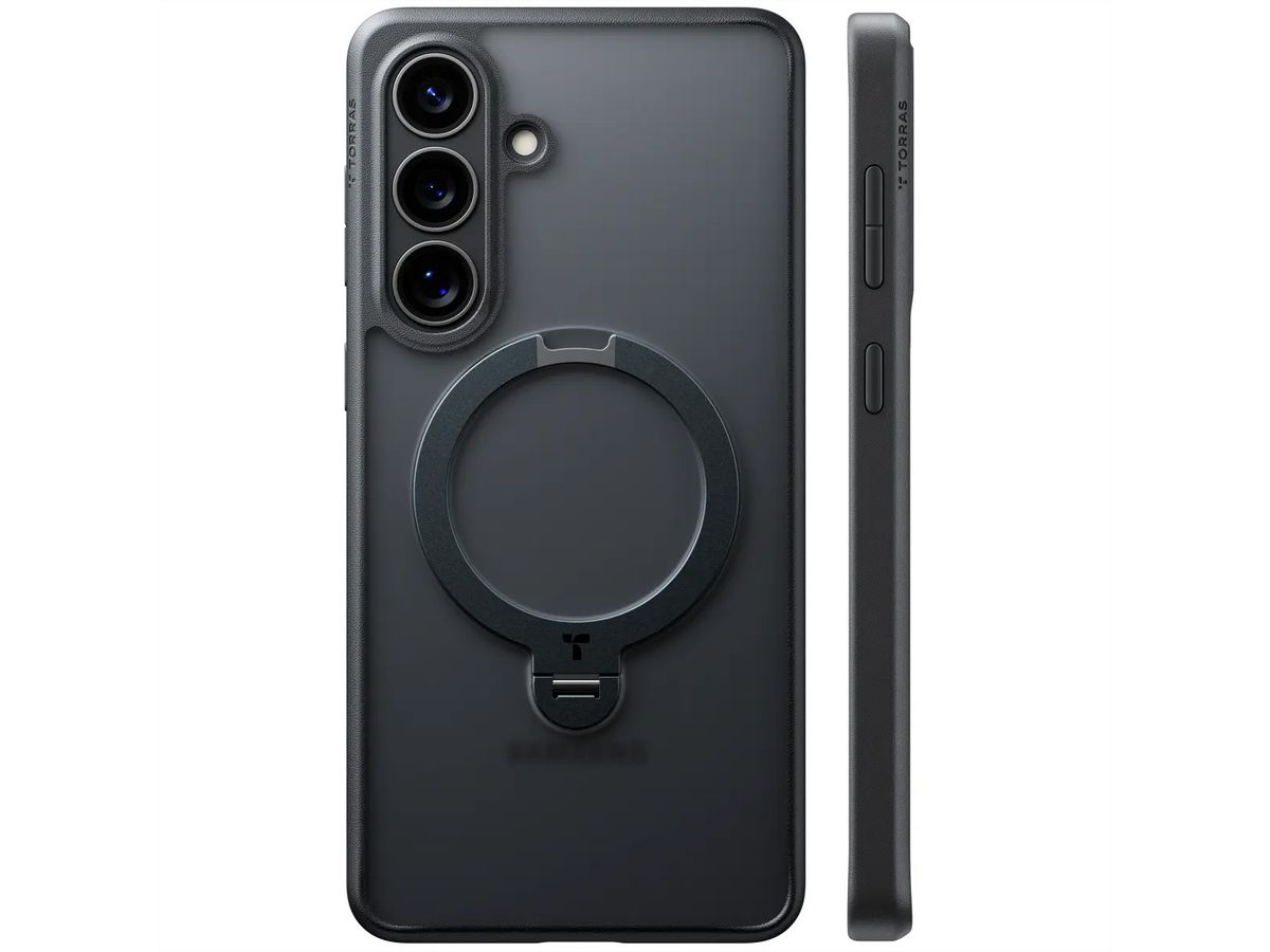 Torras Ostand 360° Spin Schutzhülle, Galaxy S26 Plus, noir