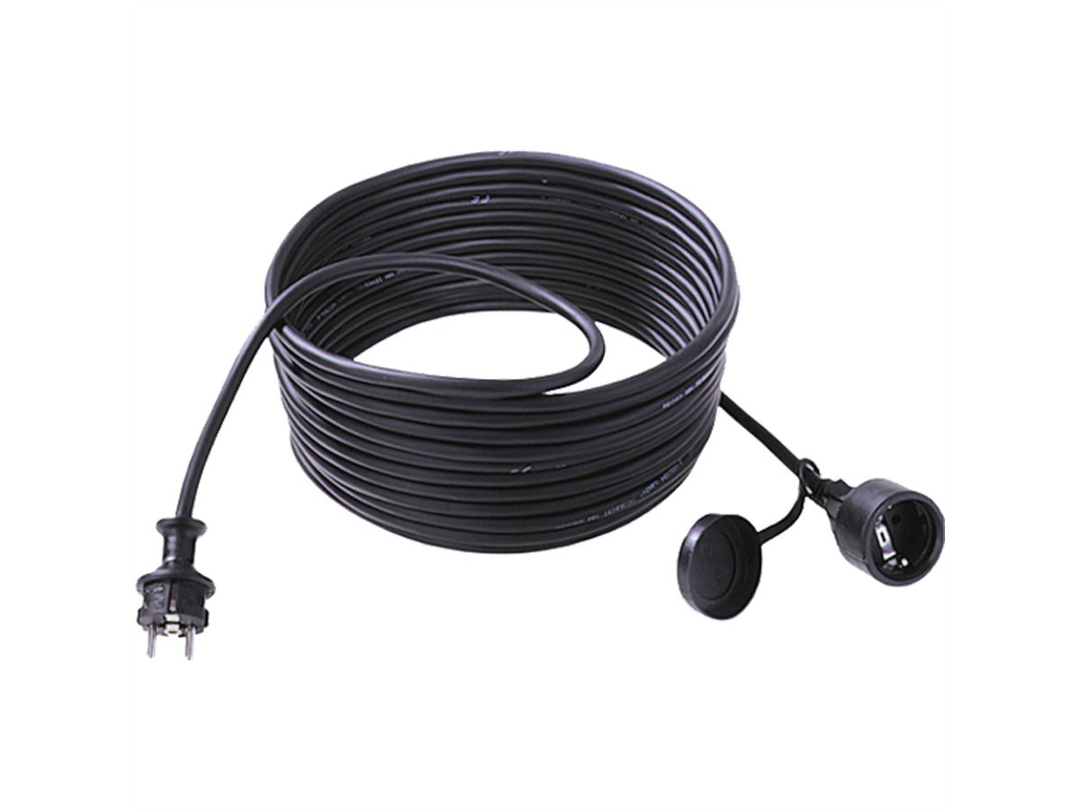 BACHMANN Câble prol. 3G1,5mm² noir, 1m, ALLEMAND, noir, 10 m