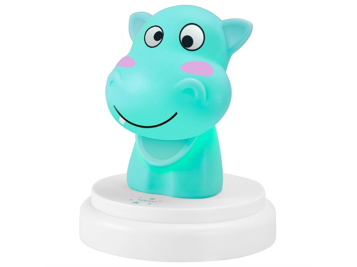 Alecto Baby LED Nachtlicht Silly Hippo, Nilpferd, blau