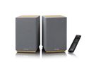 Lenco Haut-parleur actif, 2x40W, bois,, BT, opt.In, USB, AUX, SUB-Out, IR-FB.