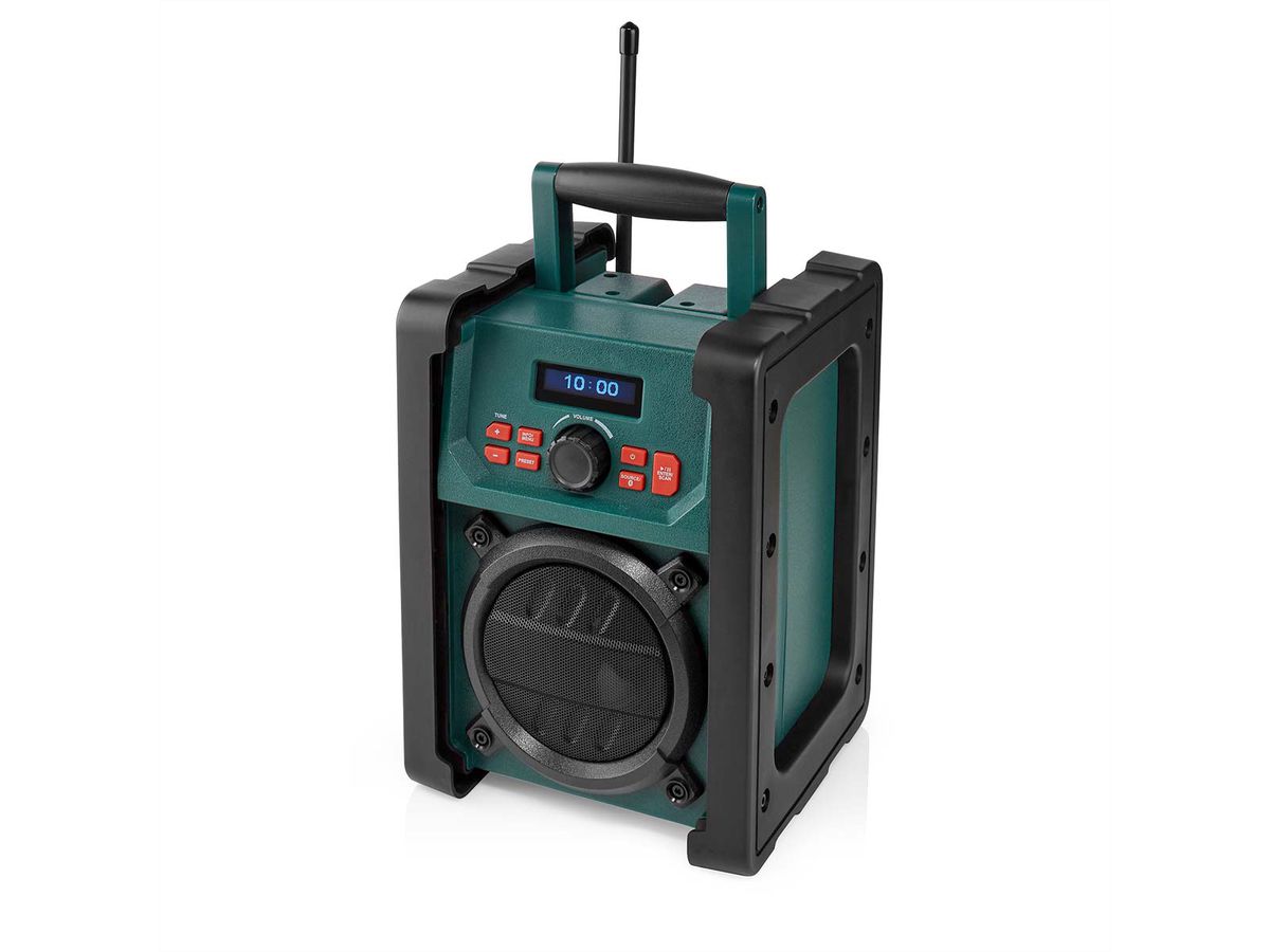 Radio de chantier Nedis DAB FM Bluetooth IP65 avec poignée.