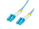 VALUE Câble FO 50/125µm OM3, LC/LC, connecteurs Low-Loss, turquoise, 15 m