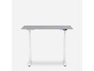 WRK21 Bureau Work 160 x 80 cm, Hauteur réglable, Gris uni / Blanc