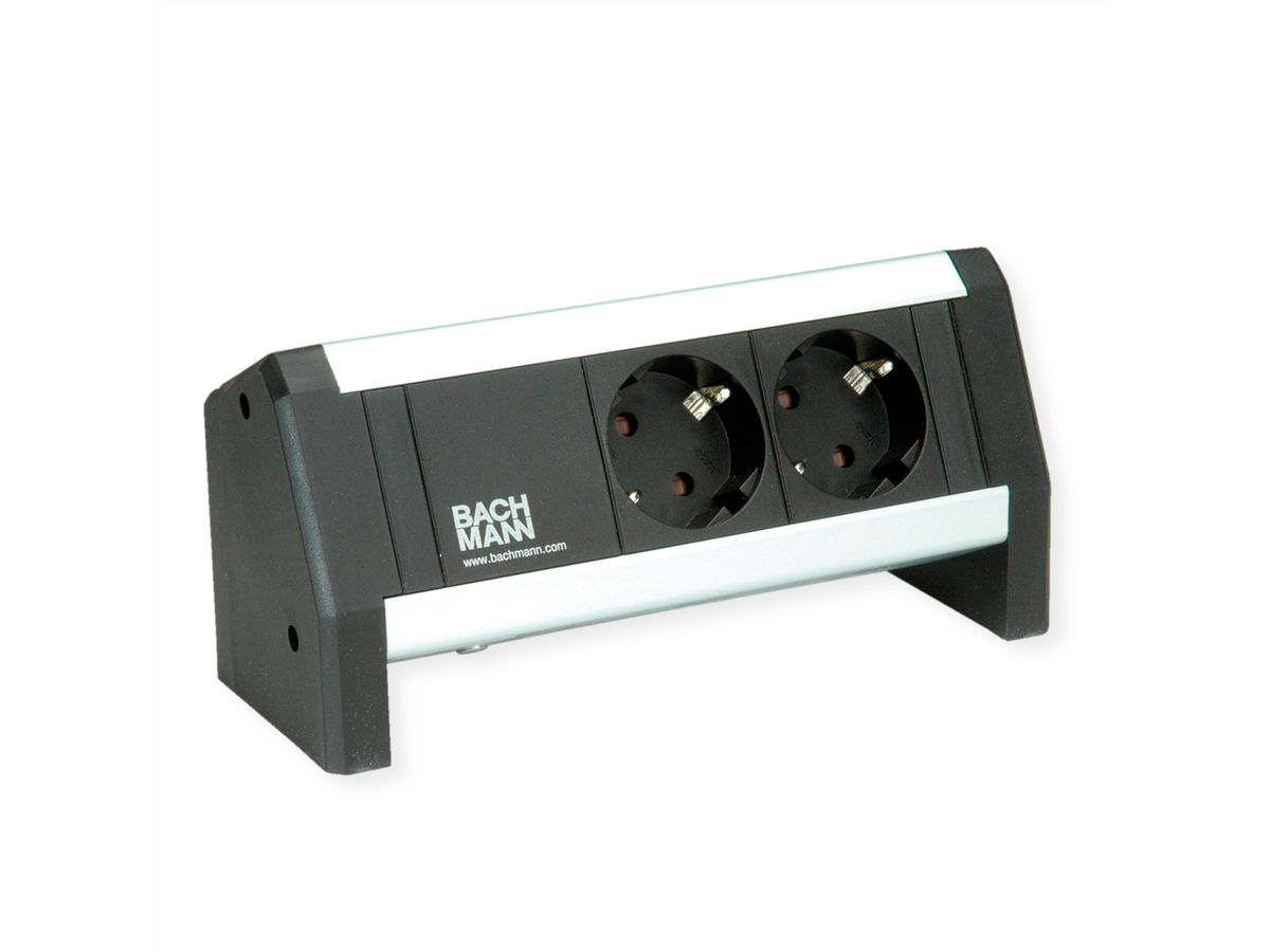 BACHMANN DESK 2xCEE7/3 1xCM GST18, noir
