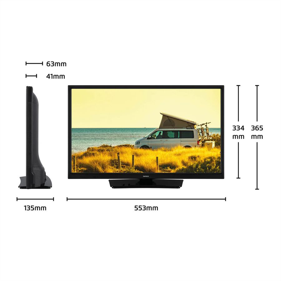 Lenco LED-2463BK 24" Android Smart-TV, schwarz, 12V, Chromecast