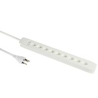 Schönenberger Prise multiple Principio, 9x T13, 2.0m, interrupteur, blanc