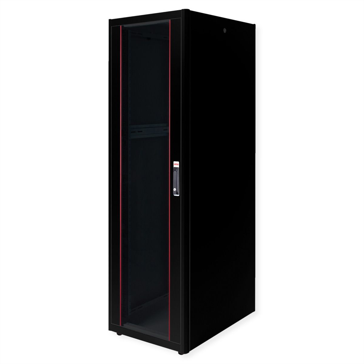 ROLINE 19" Baie réseau Basic 42U, 600x800 LxP Porte verre noir