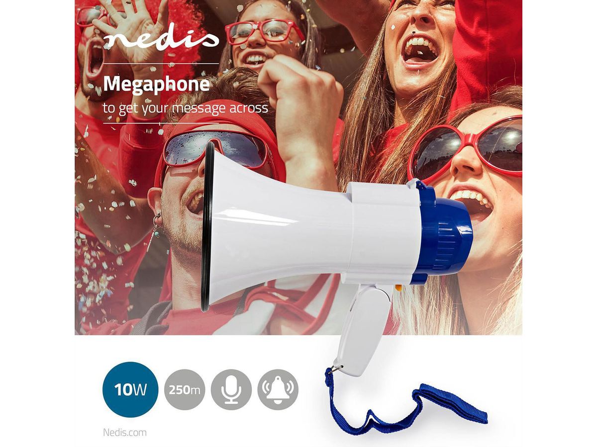Nedis Megaphon 250 m, 115 dB