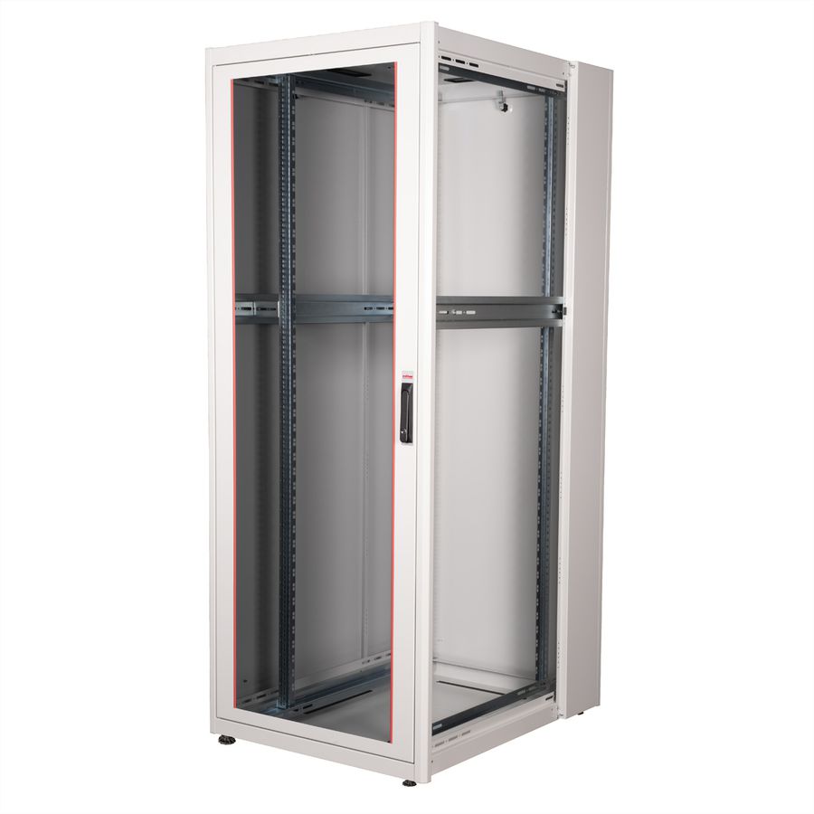 ROLINE 19-Zoll Netzwerkschrank Basic 42 HE, 800x1000 BxT Glastür grau