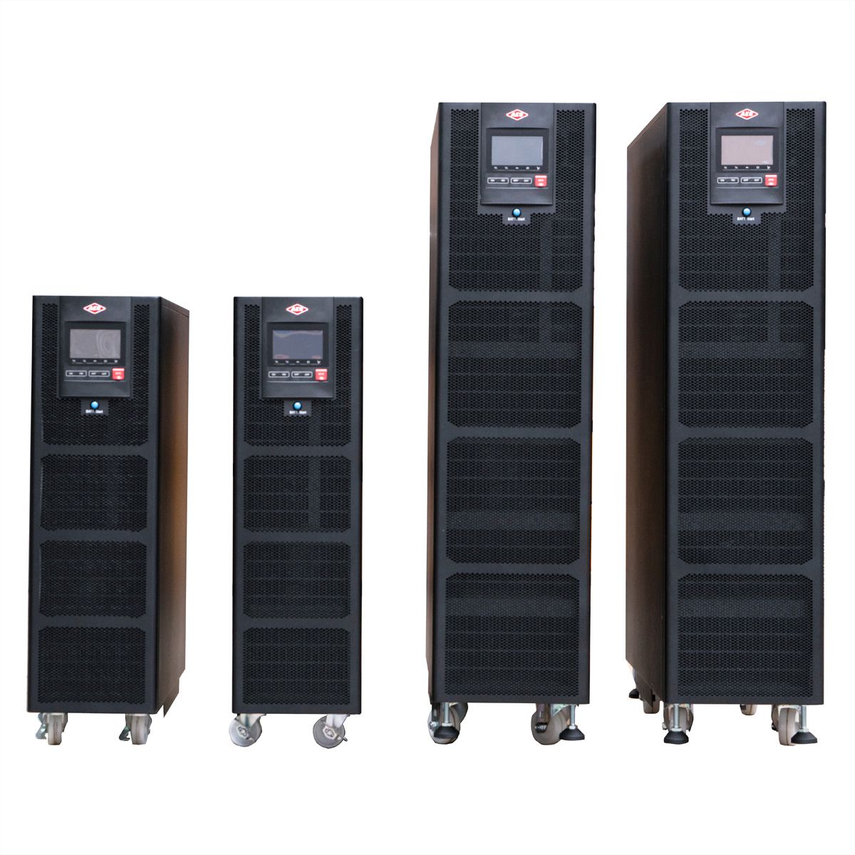 AEC IST7 40kVA - Online Tower USV –  144x 9Ah Batterien – 6 Min. Autonomie bei 100% Last, mit internen Batterien – 72x 9Ah LL & externer Batterieschrank BB4 mit 72x 9Ah LL