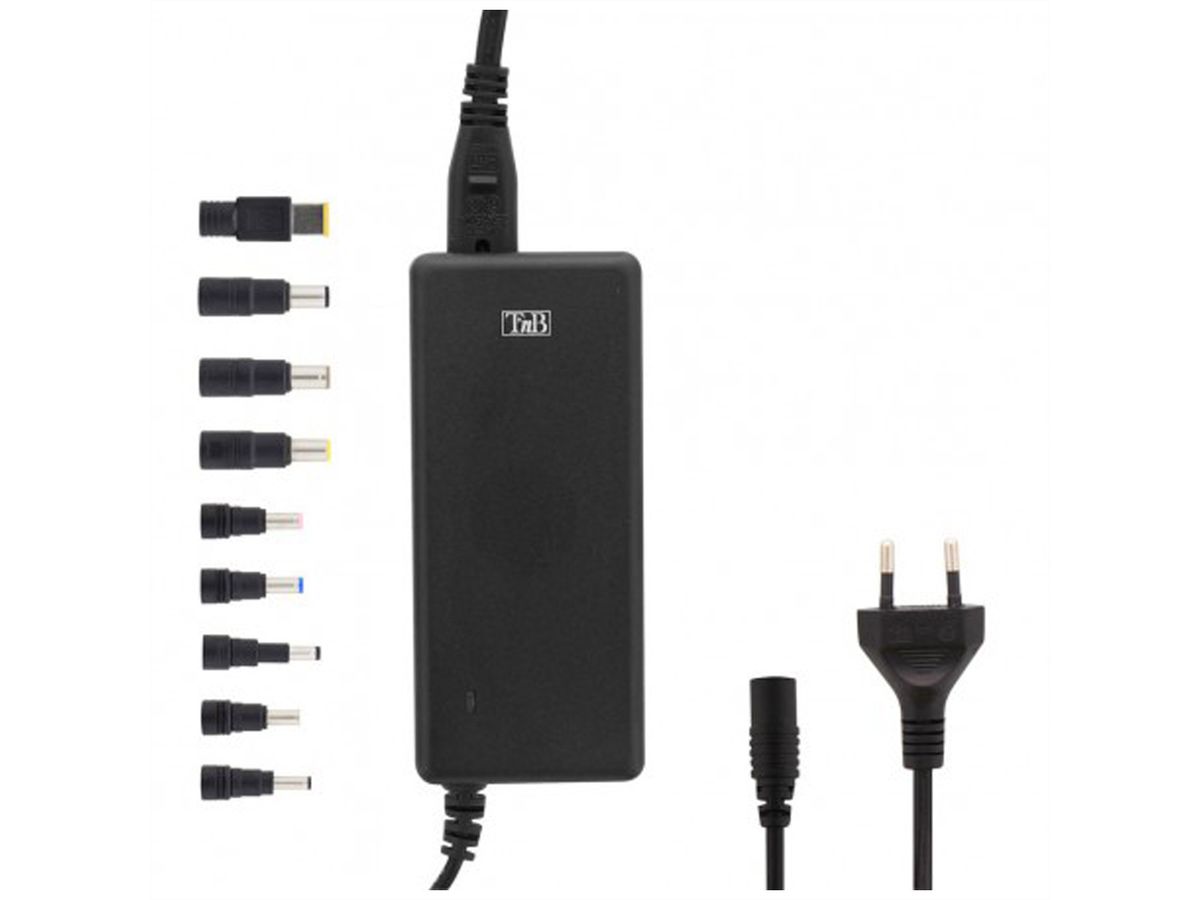 T'nB EASYLINE Universal Notebook Netzteil 90W/19V, mit 9 Aufsätzen