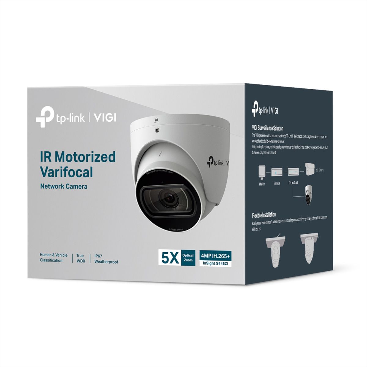 TP-Link InSight S445ZI Caméra Turret 4 MP, 29.6-102°, IR-LED 60m
