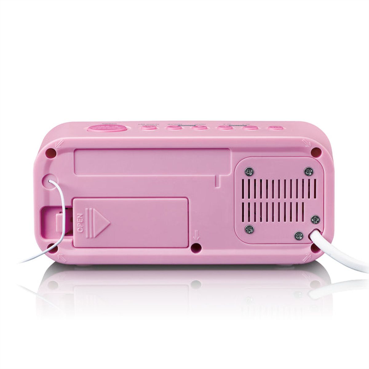 Lenco Radiowecker CR-205 pink, LED-Display, Weckfunktion, Sleeptimer
