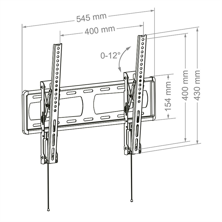 Hagor support mural BL Tilt 400, noir