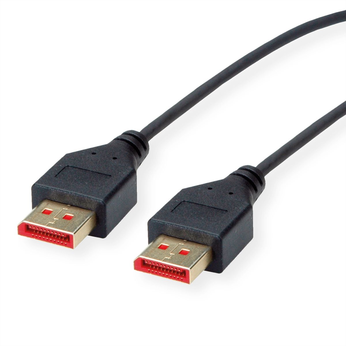ROLINE DisplayPort Kabel, v1.4, DP ST - ST, SLIM, schwarz, 1,5 m