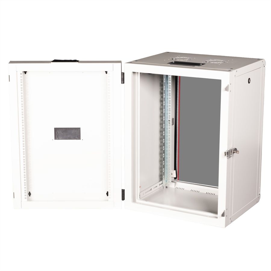 ROLINE 19-Zoll Wandgehäuse Pro 16 HE, 600x600 BxT zweiteilig schwenkbar grau