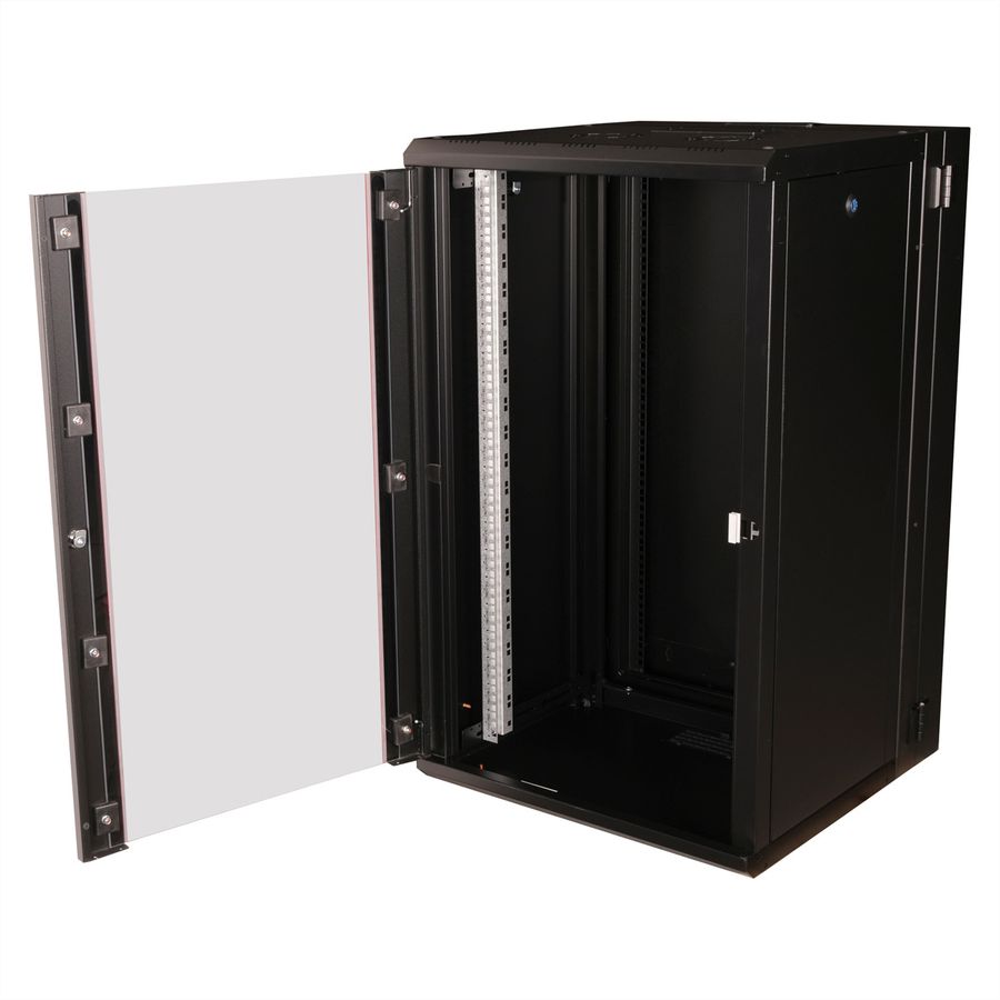 ROLINE 19-Zoll Wandgehäuse Pro 20 HE, 600x600 BxT zweiteilig schwenkbar schwarz