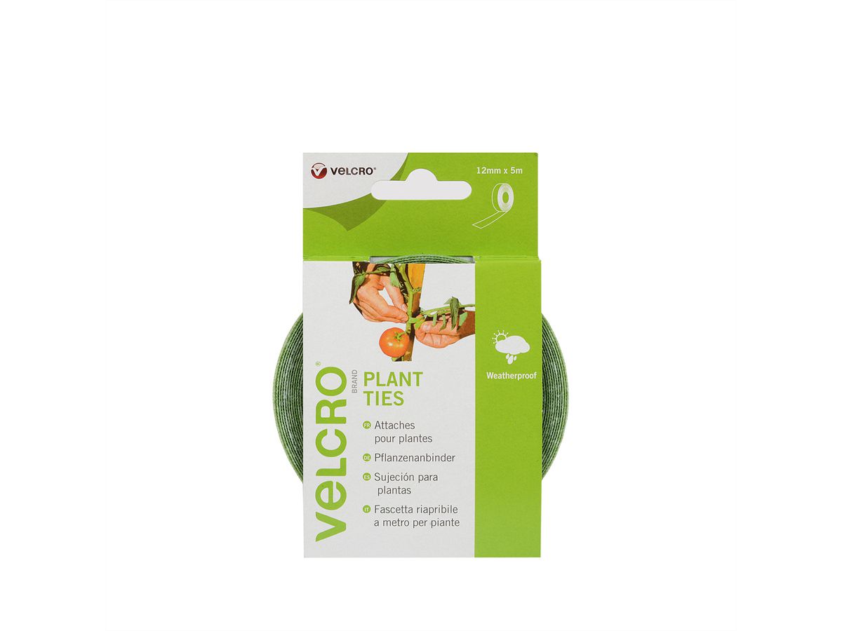 VELCRO® ONE-WRAP Bande pour plantes 12mmx5m, bande verte