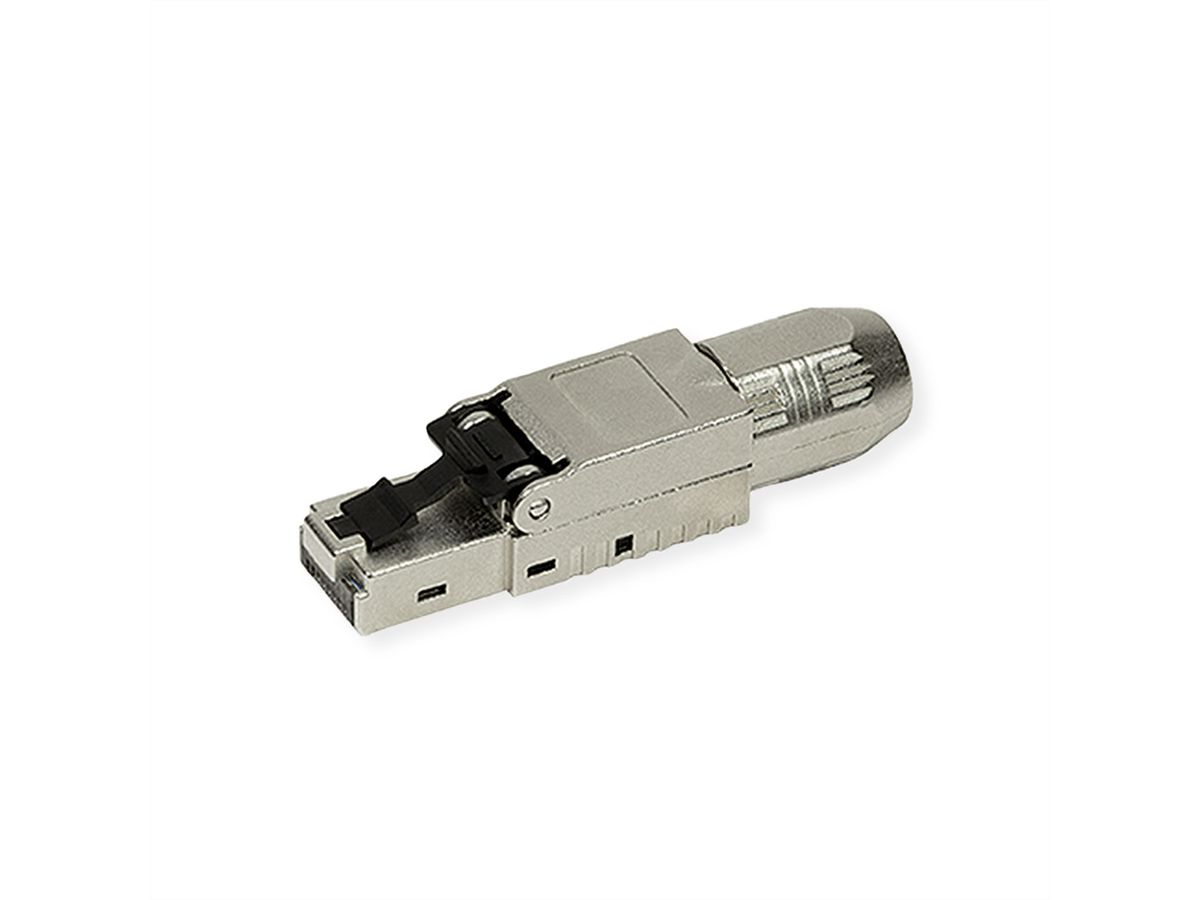 ROLINE feldkonfektionierbarer RJ-45 Stecker Cat.6A (Class EA), STP, silberfarben