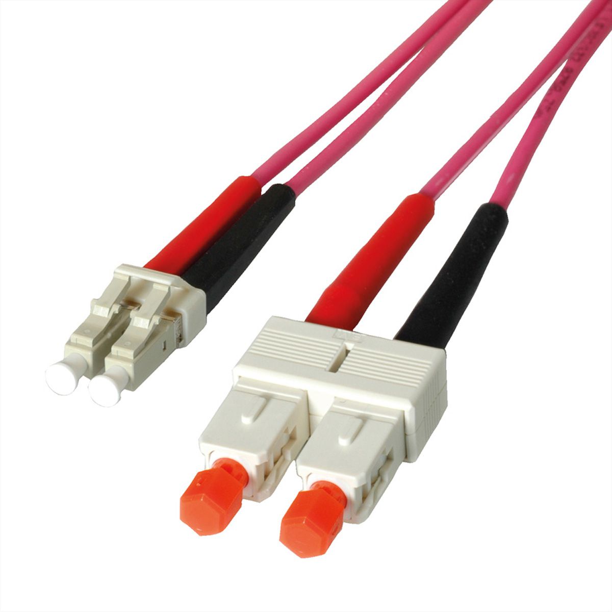 LEONI LWL-Kabel duplex 50/125µm OM4, Suhner LC/SC, 3 m