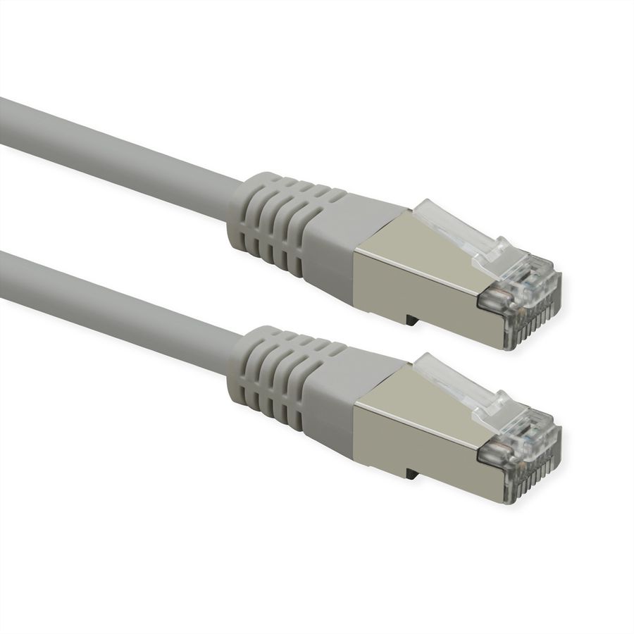 ROLINE Patchkabel Cat.6 (Class E), PoE, S/FTP (PiMF), grau, 5 m