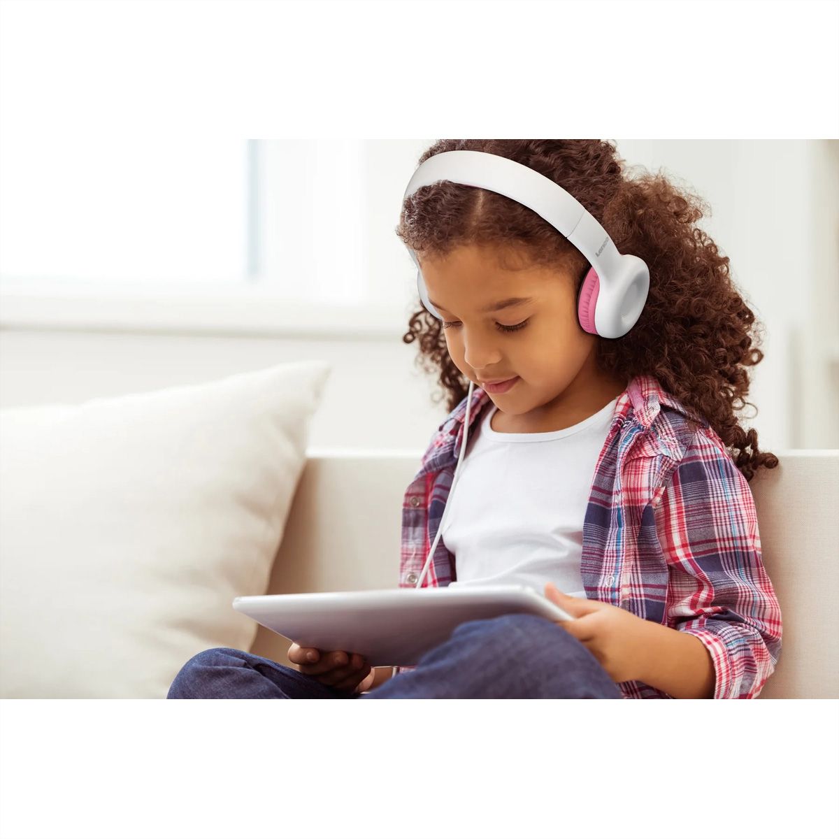 Lenco HP-010PK Casque pour enfants, rose