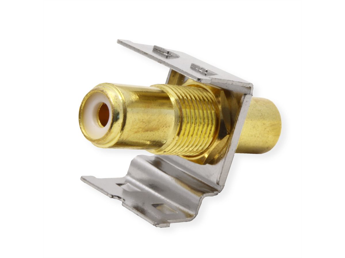 ROLINE RCA-Keystone-Kupplung, Metall, weiß