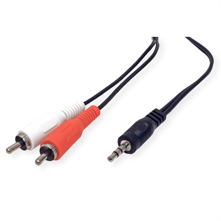 VALUE 3,5mm (ST)-zu-Cinch (2x ST) Kabel, 1,5m