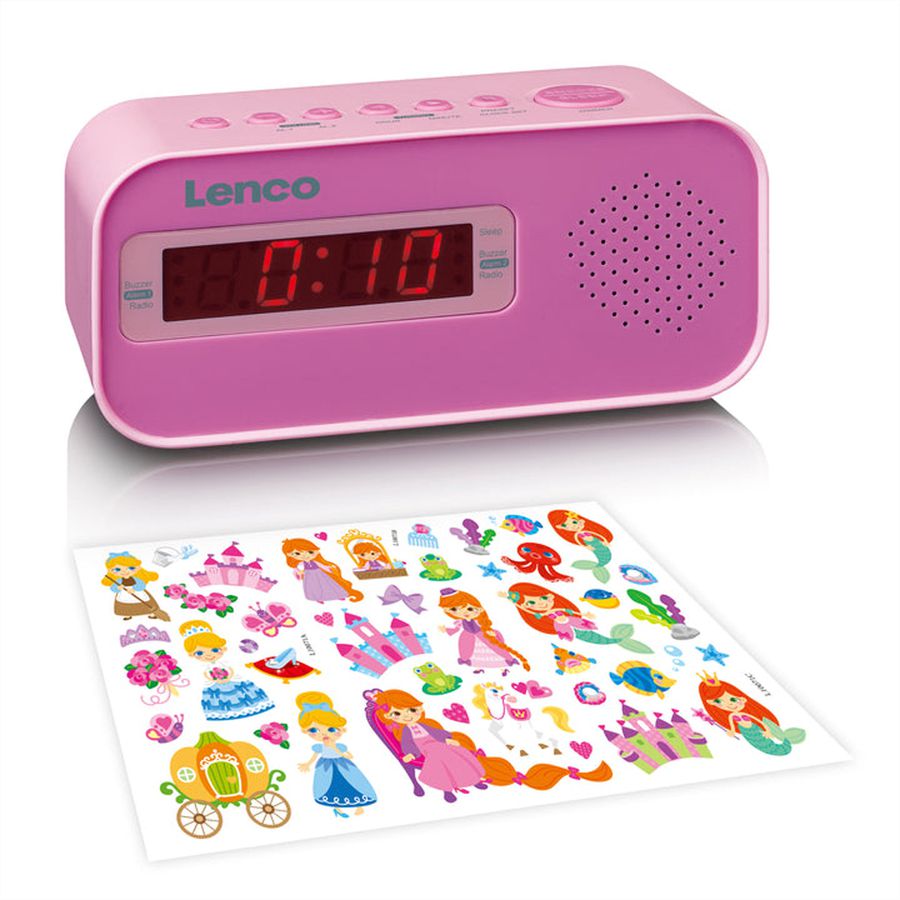 Lenco Radiowecker CR-205 pink, LED-Display, Weckfunktion, Sleeptimer